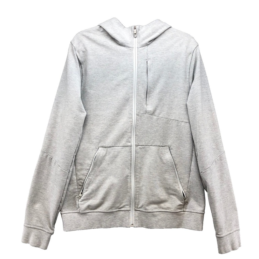 Lululemon‎ Full Zip Sweatshirt Hoodie Mens Large Gray Activewear Comfort Gym